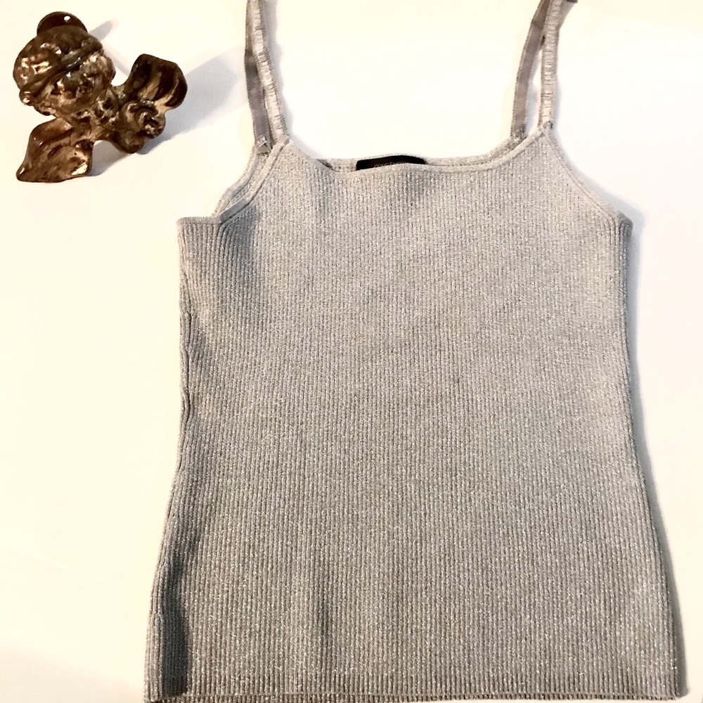 Michelle Antonelli silver- glitter tank top
